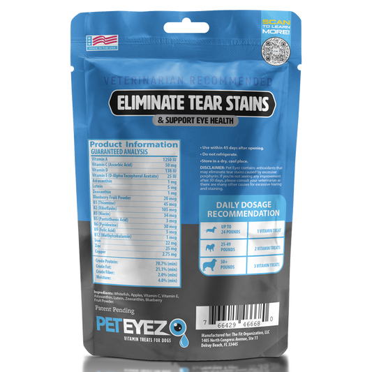 Pet Eyez Eliminate Tear Stains Whitefish Vitamin Dog Treats