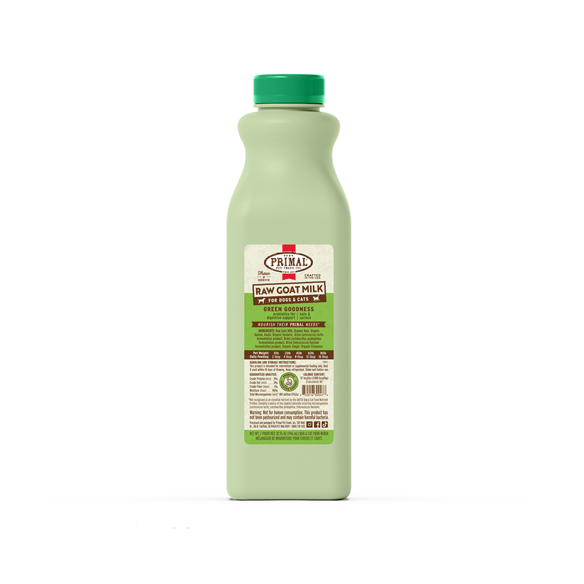 Primal Frozen Goat Milk Green Goodness Cat-Dog 32oz