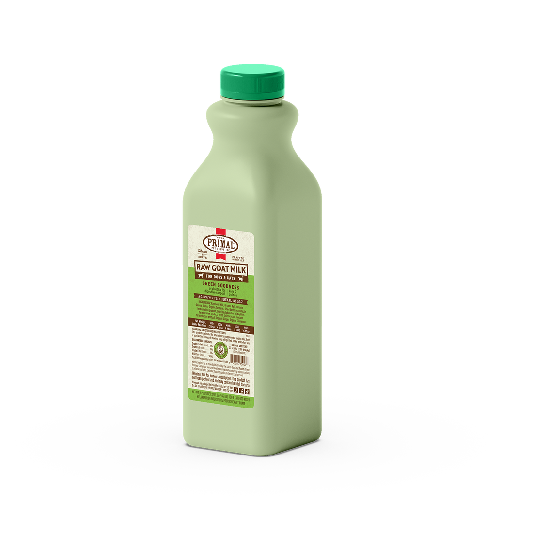 Primal Frozen Goat Milk Green Goodness Cat-Dog 32oz