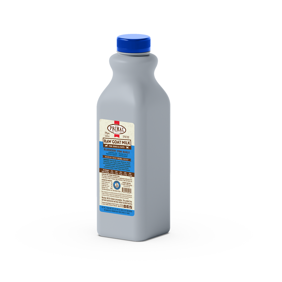 Primal Frozen Goat Milk Blueberry Burst Cat-Dog 32oz