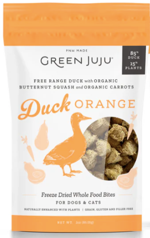 Green Juju Duck Orange Whole Food Bites 213g