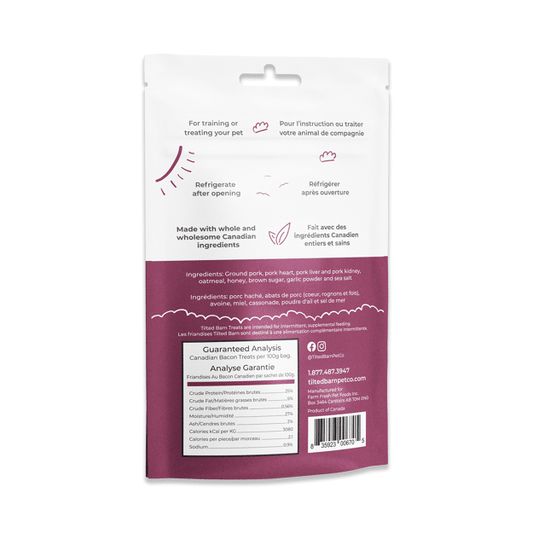 Tilted Barn Canadian Bacon MiniWags Treats 100g