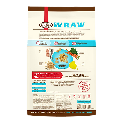 Primal Kibble in the Raw Fish & Pork Dog