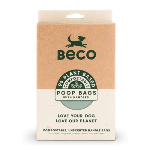 Beco Home Compostable Unscented Poop Bags With Handles