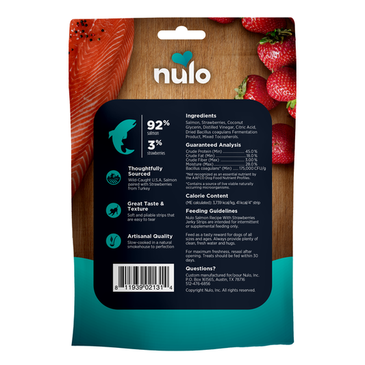 Nulo Jerky Strips Salmon With Strawberries Recipe 5oz