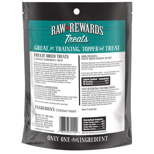 Northwest Naturals Freeze-dried Treats 85g - Chicken Heart