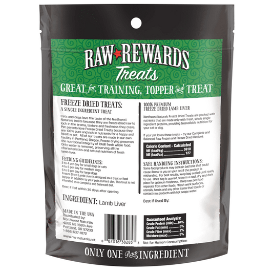 Northwest Naturals Freeze-dried Treats 85g - Lamb Liver