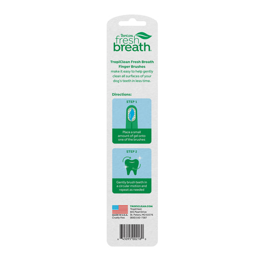 Tropiclean Fresh Breath Finger Brushes Dog 2pc