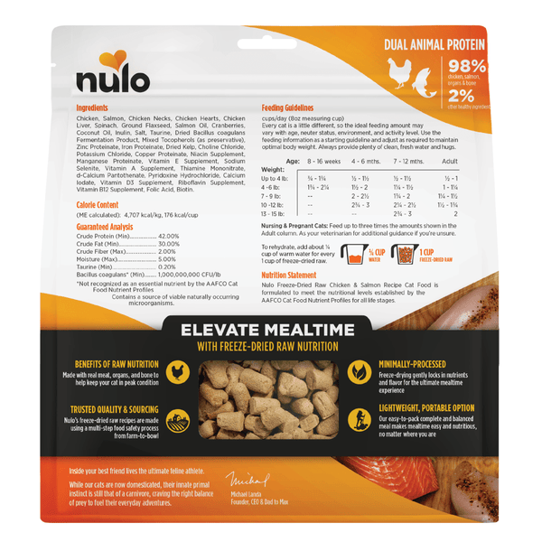 Nulo Freeze-Dried Raw Chicken & Salmon Cat 5.5oz