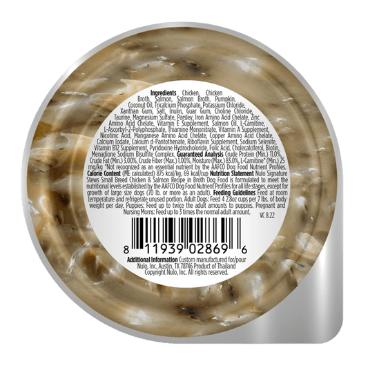 Nulo Chicken & Salmon In Broth Signature Stew For Small Breed Dogs 2.8oz
