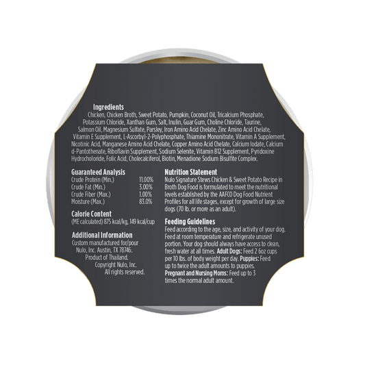 Nulo Chicken & Sweet Potato In Broth Stew For Puppies & Adult Dogs 6oz