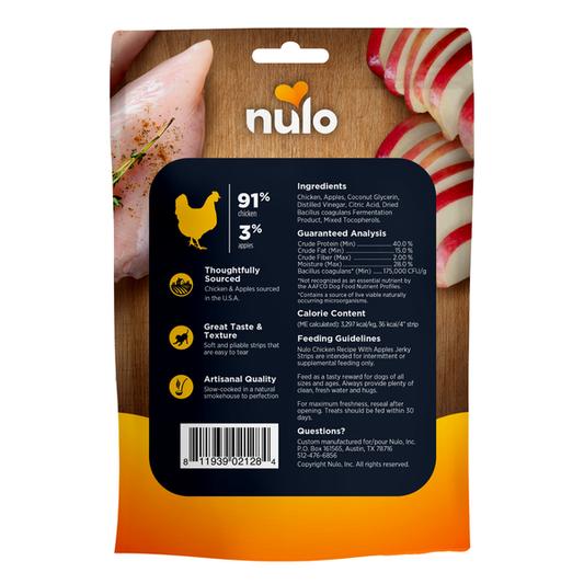 Nulo Jerky Strips Chicken With Apples Recipe 5oz