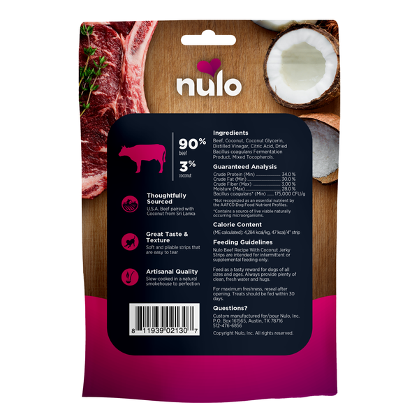 Nulo Jerky Strips Beef With Coconut Recipe 5oz