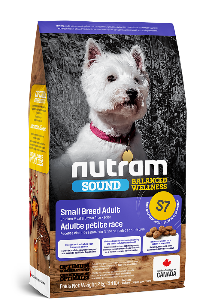 Nutram Sound (S7) Small Breed, Chicken and Brown Rice Dog 4.4lbs