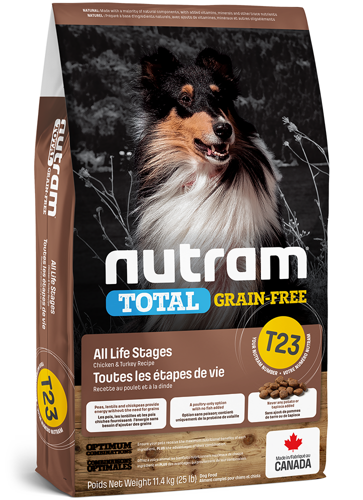 Nutram Total (T23) Grain Free Chicken and Turkey Dog 4.4lbs