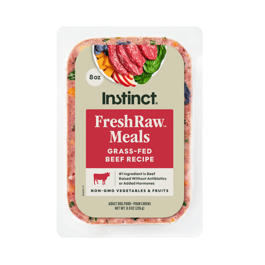 Instinct Frozen FreshRaw Meals Grass-Fed Beef Recipe Dog Food 226g