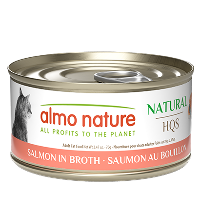 Almo Nature HQS Natural Cat Food - Salmon In Broth 70g