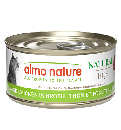 Almo Nature HQS Natural Cat Food - Tuna And Chicken In Broth 70g