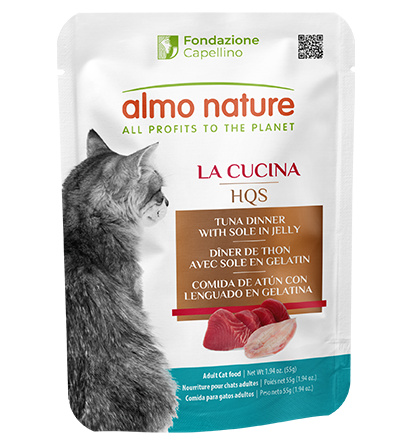 Almo Nature HQS La Cucina Pouches - Tuna Dinner With Sole In Jelly 55g