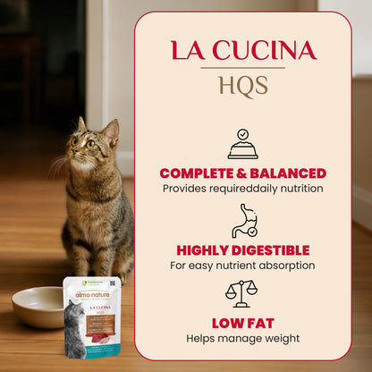 Almo Nature HQS La Cucina Pouches - Tuna Dinner With Sole In Jelly 55g