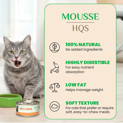Almo Nature HQS Cat Food - Chicken With Pumpkin In Gravy 70g