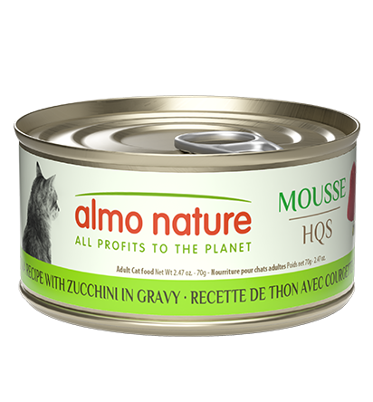 Almo Nature HQS Natural Mousse - Tuna Recipe With Zucchini In Gravy 70g