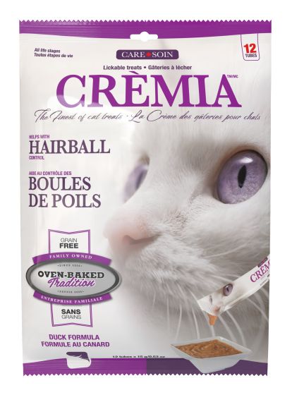 Oven-Baked Tradition Crèmia Lickable Treats Grain-Free Hairball Duck Cat 12pk