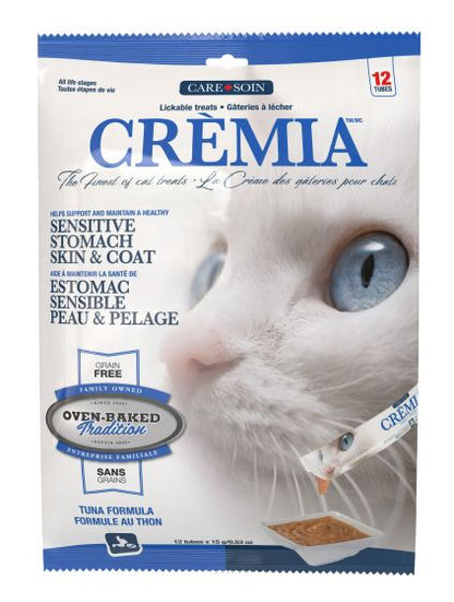 Oven-Baked Tradition Crèmia Lickable Treats Grain-Free Skin & Stomach Tuna Cat 12pk
