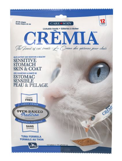 Oven-Baked Tradition Crèmia Lickable Treats Grain-Free Skin & Stomach Tuna Cat 12pk