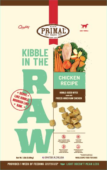 Primal Kibble in the Raw Chicken Dog