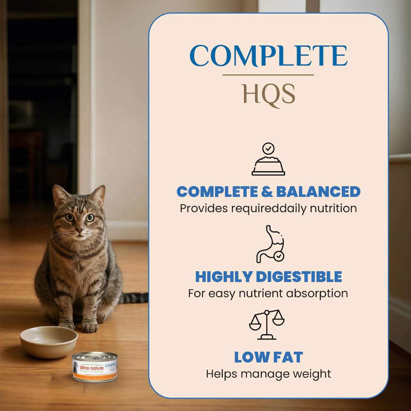 Almo Nature HQS Complete Cat Food - Chicken Recipe With Turkey 70g