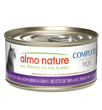 Almo Nature HQS Complete Cat Food - Tuna Recipe With Ocean Fish And Pumpkin In Gravy 70g