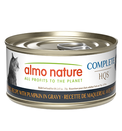 Almo Nature HQS Complete Cat Food - Mackerel Recipe With Pumpkin In Gravy 70g