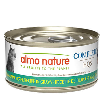 Almo Nature HQS Complete Cat Food - Tilapia And Mackerel Recipe In Gravy 70g