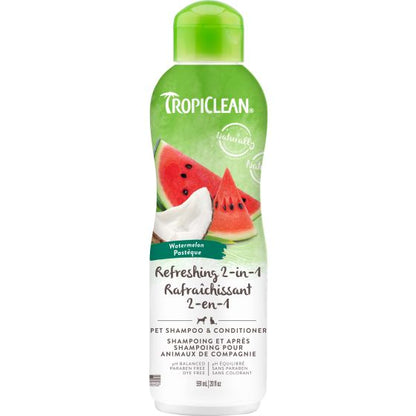 Tropiclean Refreshing 2-1 Watermelon Shampoo Dogs 20oz