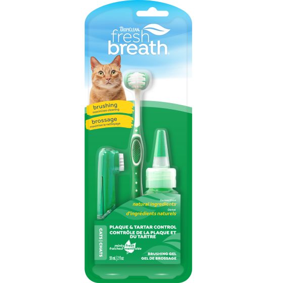 TropiClean Fresh Breath Oral Care Kit for Cats 2oz