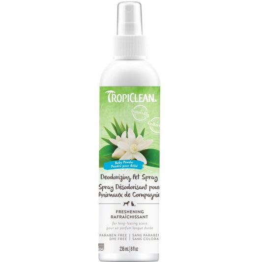 Tropiclean Deodorizing Pet Spray Baby Powder 8oz