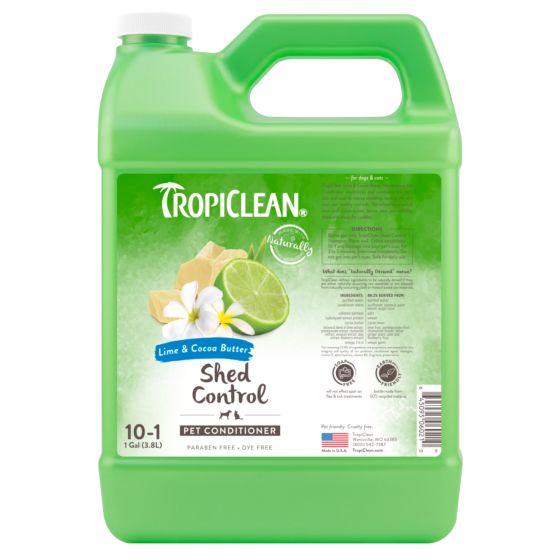 Tropiclean Lime And Cocoa Butter Deshedding Conditioner for Pets 1gal