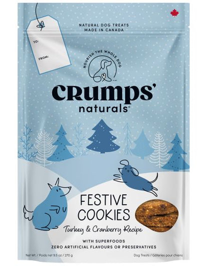 Crumps Holiday Festive Cookies Turkey & Cranberries Treat Dog 270g