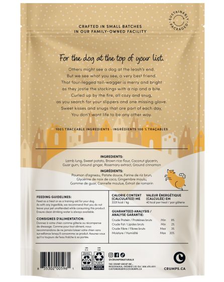 Crumps Holiday Festive Cookies Lamb & Ginger Treat Dog 270g