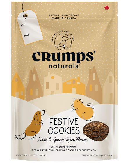 Crumps Holiday Festive Cookies Lamb & Ginger Treat Dog 270g