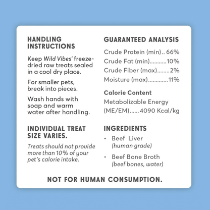 Wild Vibes Beef Liver & Bone Broth Treats 80g