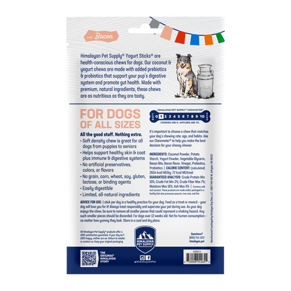 Himalayan Dog Chew Yogurt Stick Bacon Dog Treat