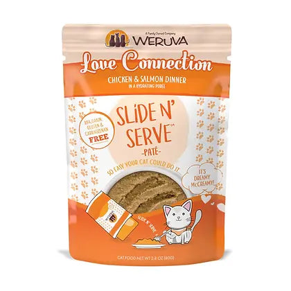 Weruva Slide N' Serve Wet Cat Food - Pate Hydrating Puree Chicken Salmon 2.8 OZ