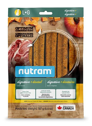 Nutram Optimum Combinations Digestive+Dental Treats Lamb - LG Dog