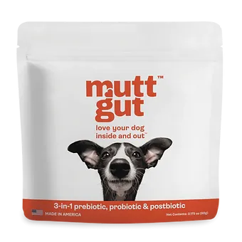 MuttGut All Natural Dog 3-in-1 Prebiotics, Probiotics & Postbiotics Digestive