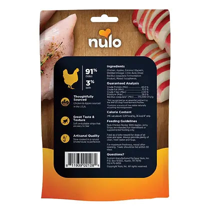 Nulo Jerky Strips Chicken With Apples Dogs 5oz