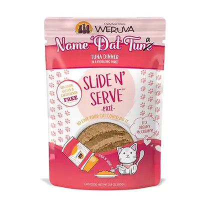 Weruva Slide N' Serve Wet Cat Food - Pate Hydrating Puree Tuna 2.8 OZ