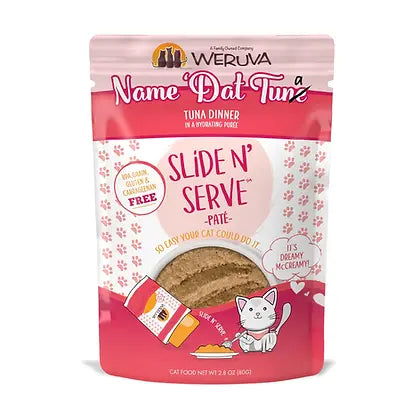 Weruva Slide N' Serve Wet Cat Food - Pate Hydrating Puree Tuna 2.8 OZ