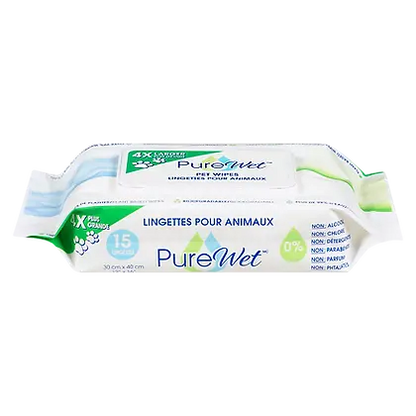 PureWet Plant-Based Pet Wipes 4x Larger